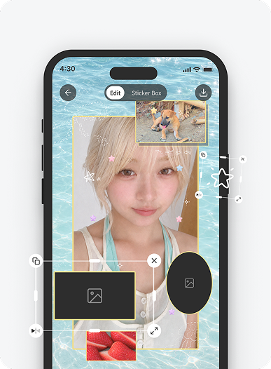 Template editing screen