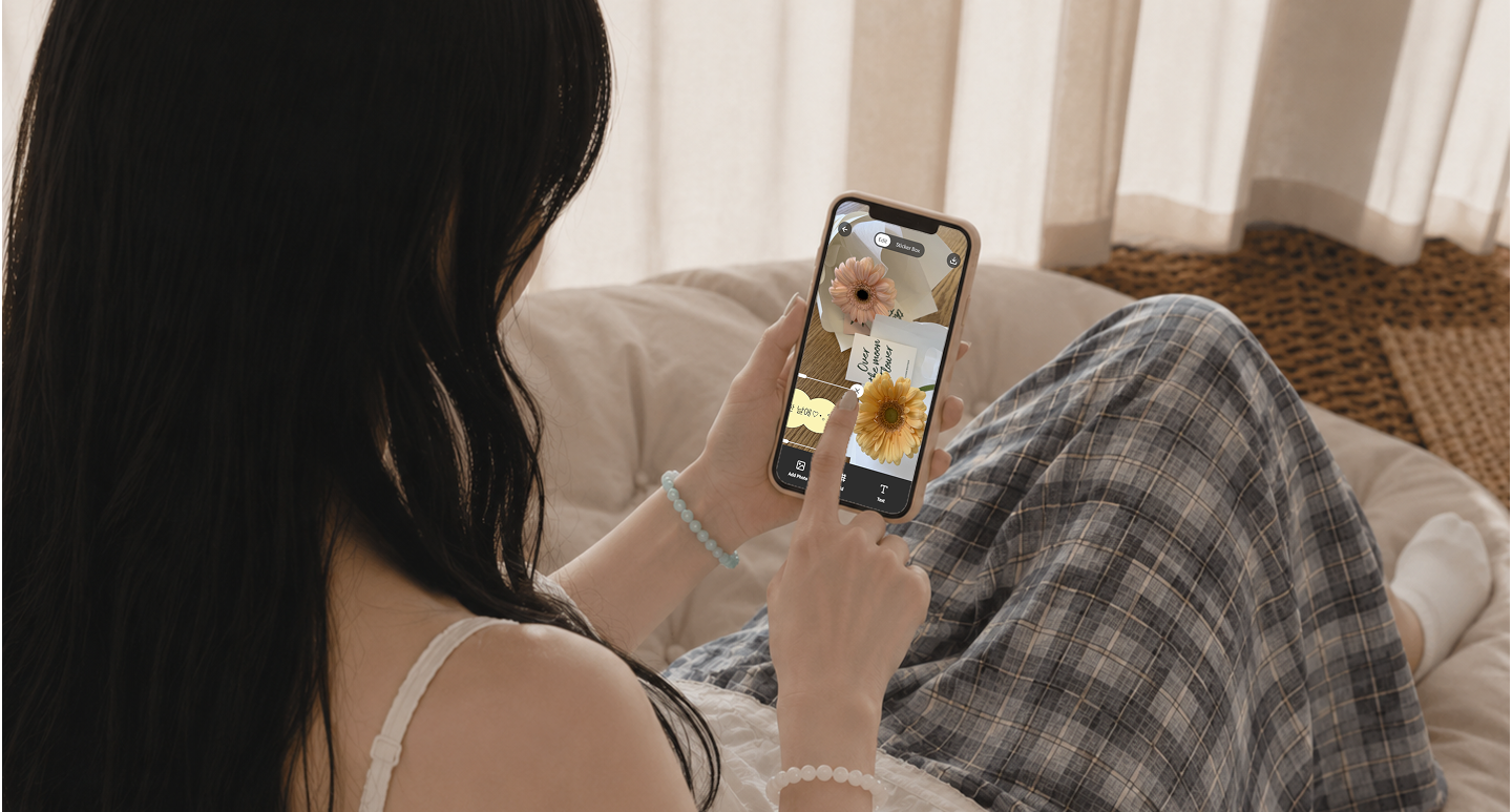 Decorating photos with the STIT app
